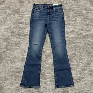American Eagle Jeans Womens 10 Blue High Rise Skinny Kick Bootcut Stretch Denim